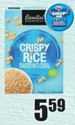 Times Supermarkets Essential Everyday Crispy Rice Toasted Rice Cereal offer