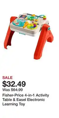 Kohl's Fisher-Price 4-in-1 Activity Table & Easel Electronic Learning Toy offer