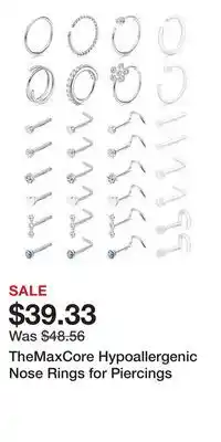 Kohl's TheMaxCore Hypoallergenic Nose Rings for Piercings offer
