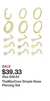 Kohl's TheMaxCore Simple Nose Piercing Set offer