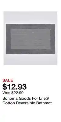 Kohl's Sonoma Goods For Life Cotton Reversible Bathmat offer