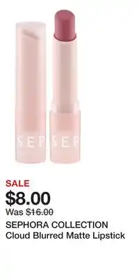Kohl's SEPHORA COLLECTION Cloud Blurred Matte Lipstick offer