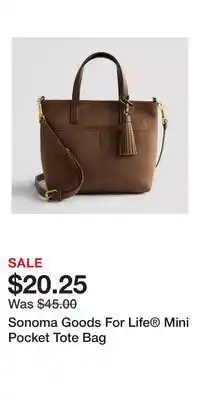 Kohl's Sonoma Goods For Life Mini Pocket Tote Bag offer