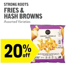 New Seasons Market Strong Roots fries & hash browns offer