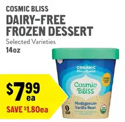 New Seasons Market Cosmic Bliss dairy-free frozen dessert offer
