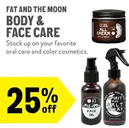 New Seasons Market Fat and the Moon body & face care offer