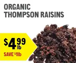 New Seasons Market Organic thompson raisins offer