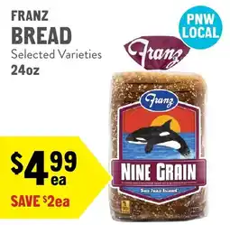 New Seasons Market Franz bread nine grain offer