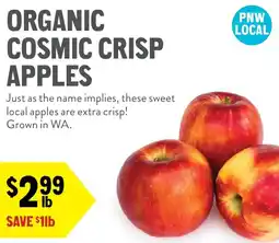 New Seasons Market Organic cosmic crisp apples offer