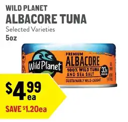 New Seasons Market Wild Planet Albacore Tuna offer