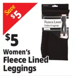 Ocean State Job Lot Women's Fleece Lined Leggings offer