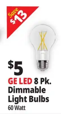 Ocean State Job Lot GE LED Dimmable Light Bulbs offer