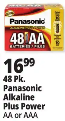 Ocean State Job Lot 48 Pk. Panasonic Alkaline Plus Power offer