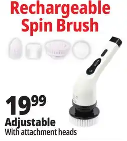 Ocean State Job Lot Rechargeable Spin Brush Adjustable offer