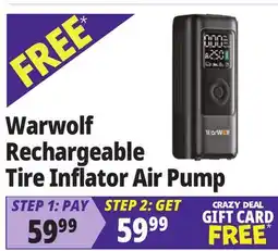 Ocean State Job Lot WarWolf 160PSI Tire Inflator Portable Air Compressor offer