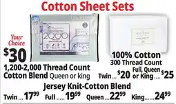 Ocean State Job Lot Cotton Sheet Sets offer