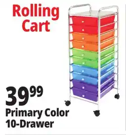 Ocean State Job Lot Leader 10-Drawer Rolling Craft Cart offer