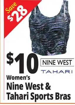 Ocean State Job Lot Women's Nine West & Tahari Sports Bras offer