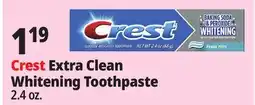 Ocean State Job Lot Crest Extra Clean Whitening Toothpaste offer