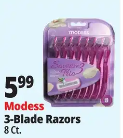 Ocean State Job Lot Modess 3-Blade Razors offer