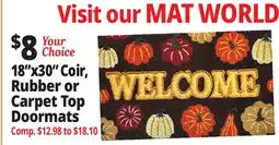 Ocean State Job Lot 18x30 Coir, Rubber or Carpet Top Doormats offer