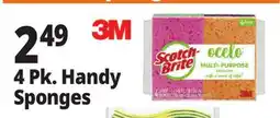 Ocean State Job Lot 3M 4 Pk. Handy Sponges offer