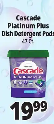 Ocean State Job Lot Cascade Platinum Plus Dish Detergent Pods offer