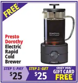 Ocean State Job Lot Presto Dorothy Electric Rapid Cold Brewer offer