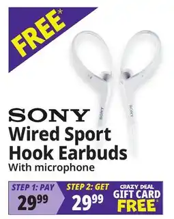 Ocean State Job Lot SONY Wired Sport Hook Earbuds offer