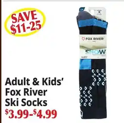 Ocean State Job Lot Adult & Kids' Fox River Ski Socks offer