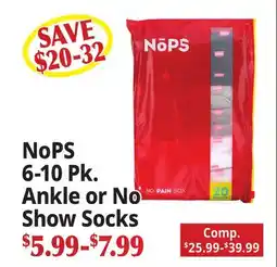Ocean State Job Lot NoPS 6-10 Pk. Ankle or No Show Socks offer