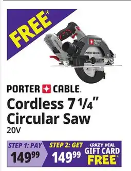 Ocean State Job Lot Cordless 7 1/4 Circular Saw offer