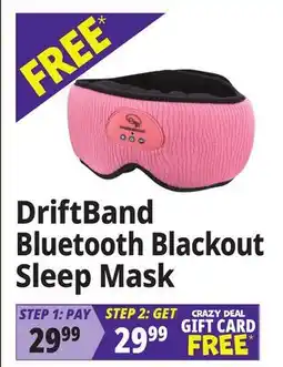 Ocean State Job Lot DriftBand Bluetooth Blackout Sleep Mask offer