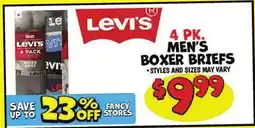 Ollie's LEVI'S 4 PK. MEN'S BOXER BRIEFS offer