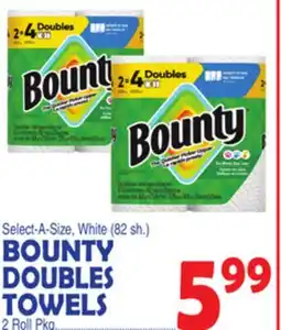 Bravo Supermarkets BOUNTY DOUBLES TOWELS offer