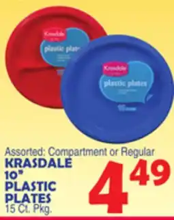 Bravo Supermarkets KRASDALE 10 PLASTIC PLATES offer