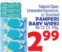 Bravo Supermarkets PAMPERS BABY WIPES offer