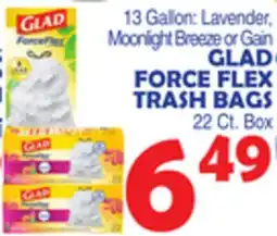Bravo Supermarkets GLAD FORCE FLEX TRASH BAGS offer