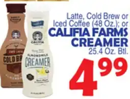 Bravo Supermarkets CALIFIA FARMS CREAMER offer