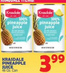 Bravo Supermarkets KRASDALE PINEAPPLE JUICE offer