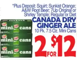 Bravo Supermarkets CANADA DRY GINGER ALE offer