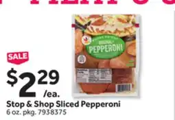 Stop&Shop Stop & Shop Sliced Pepperoni offer
