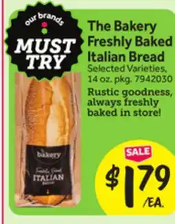 Stop&Shop The Bakery Freshly Baked Italian Bread offer