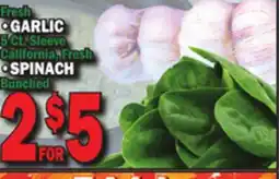 C Town GARLIC, SPINACH offer