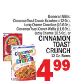 C Town CINNAMON TOAST CRUNCH 12 Oz. Boxes offer