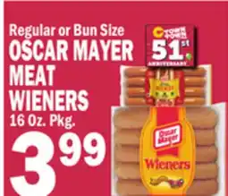 C Town Regular or Bun Size OSCAR MAYER MEAT WIENERS offer