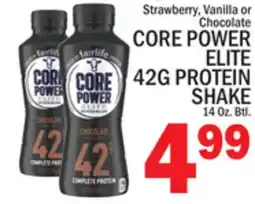 C Town Strawberry, Vanilla or Chocolate CORE POWER ELITE 42G PROTEIN SHAKE offer