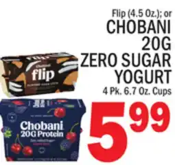 C Town CHOBANI 20G ZERO SUGAR YOGURT offer