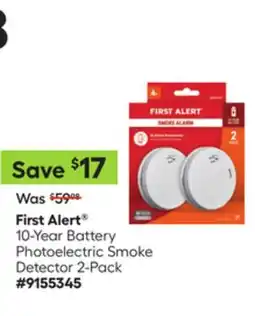 Lowe's 10-Year Battery Photoelectric Smoke Detector 2-Pack offer