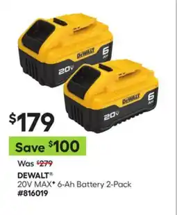 Lowe's 20V MAX* 6-Ah Battery 2-Pack offer